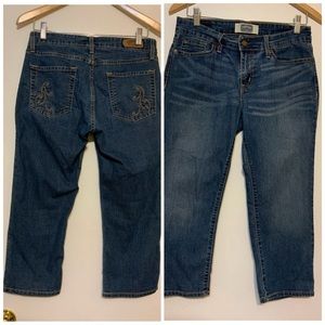 Like New Levi Strauss Dark wash Blue Jeans Capris